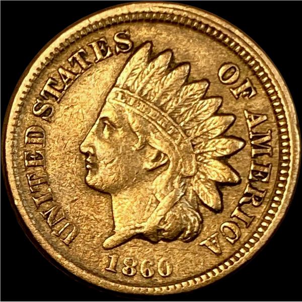 1860 Copper-Nickel Indian Head Cent NEARLY  UNCIRCULATED