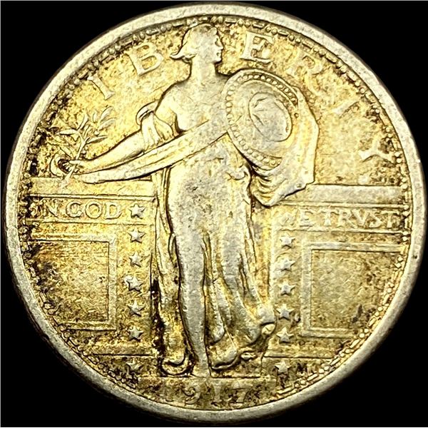 1917 Type 1 Standing Liberty Quarter NEARLY  UNCIRCULATED