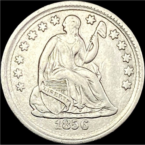 1856 Seated Liberty Silver Half Dime NEARLY  UNCIRCULATED