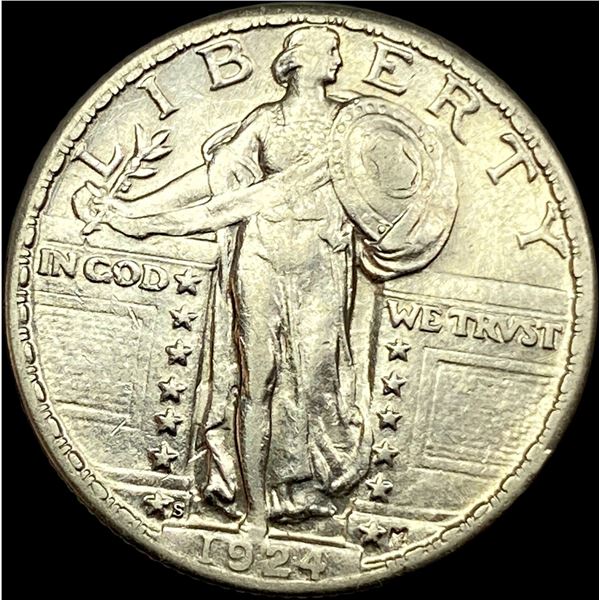 1924-S Silver Standing Liberty Quarter  CLOSELY UNCIRCULATED