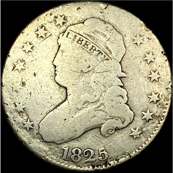 1825 Capped Bust Silver Quarter NICELY  CIRCULATED
