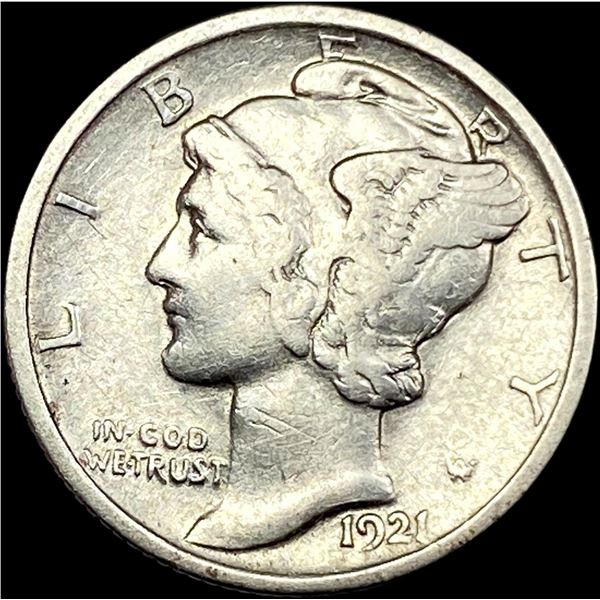 1921 Silver Mercury Dime NEARLY UNCIRCULATED