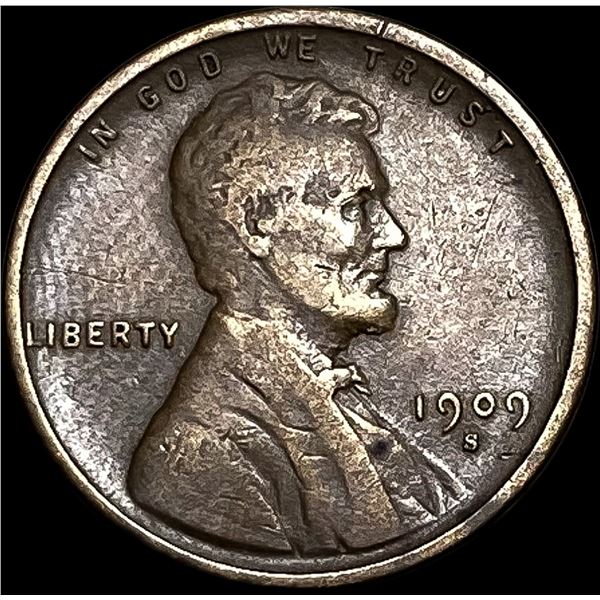 1909-S Lincoln Wheat Cent NEARLY UNCIRCULATED