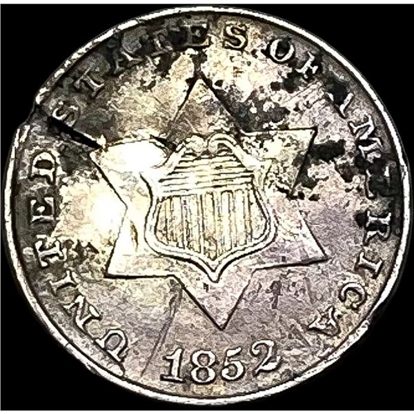 1852 Silver Three-Cent Piece CLOSELY  UNCIRCULATED
