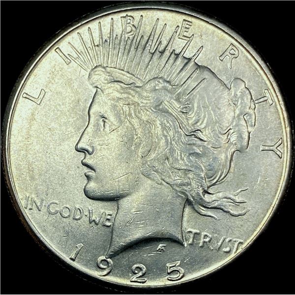 1925-S Silver Peace Dollar CHOICE AU