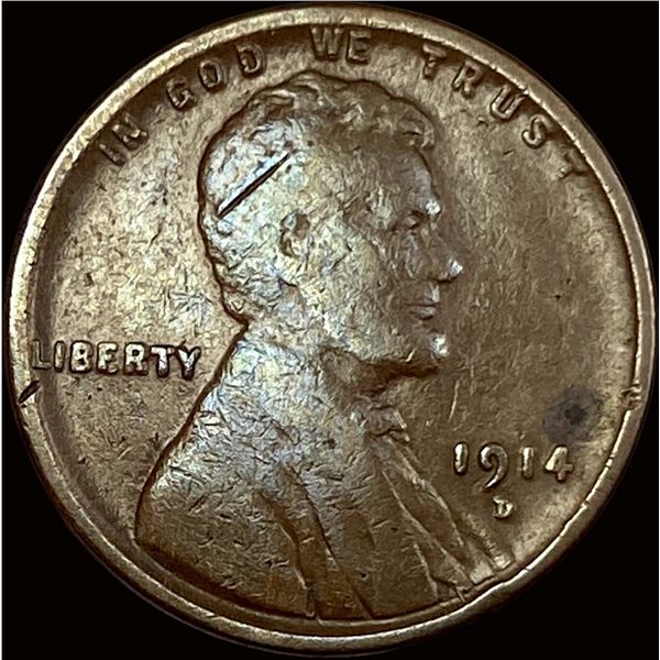1914-D Lincoln Wheat Cent LIGHTLY CIRCULATED