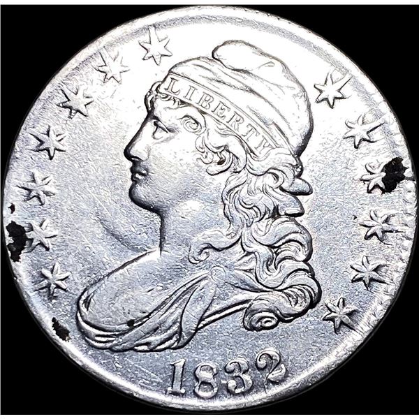 1832 Capped Bust Silver Half Dollar NEARLY  UNCIRCULATED