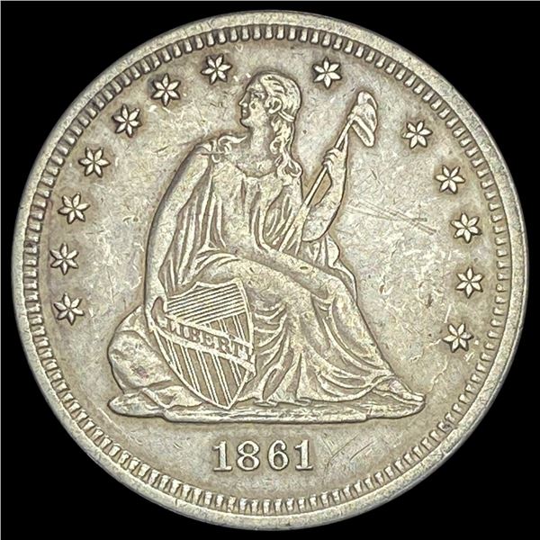 1861 Seated Liberty Quarter CLOSELY  UNCIRCULATED