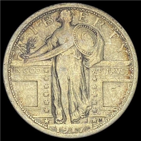 1917 Type 1 Standing Liberty Quarter LIGHTLY  CIRCULATED