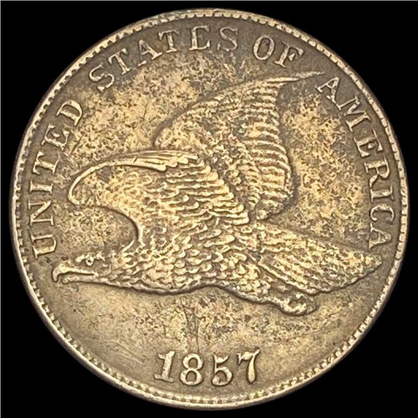 1857 Copper-Nickel Flying Eagle Cent CLOSELY  UNCIRCULATED