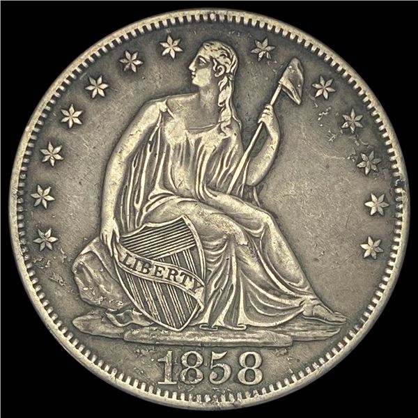 1858-O Silver Half Dollar NEARLY UNCIRCULATED