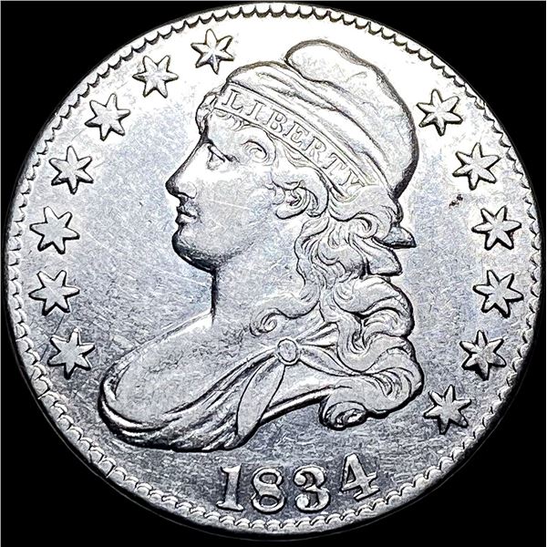 1834 Capped Bust Half Dollar CLOSELY  UNCIRCULATED