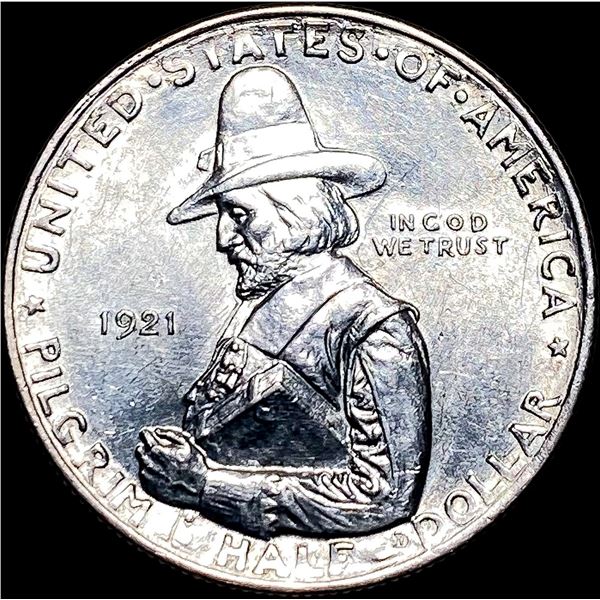 1921 Silver Pilgrim Tercentenary Half Dollar  UNCIRCULATED