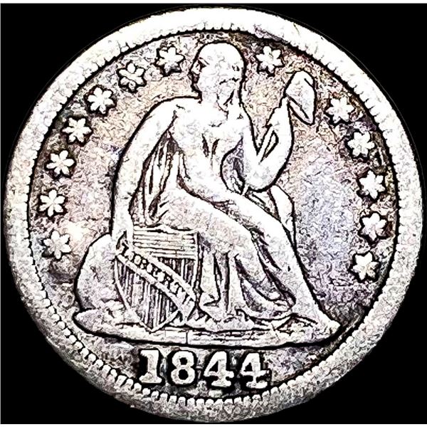 1844 Seated Liberty Dime LIGHTLY CIRCULATED