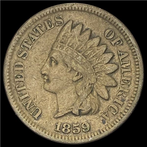 1859 Copper-Nickel Indian Head Cent NEARLY  UNCIRCULATED