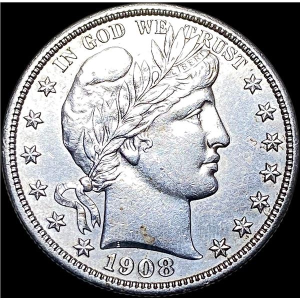 1908 Barber Half Dollar CLOSELY UNCIRCULATED
