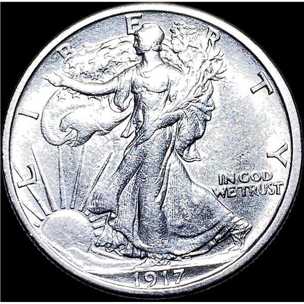 1917-S Silver Walking Liberty Half Dollar  CLOSELY UNCIRCULATED