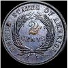 Image 2 : 1864 Copper Two-Cent Piece CHOICE AU
