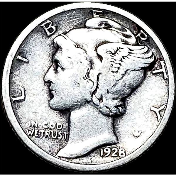 1928-D Silver Mercury Dime LIGHTLY CIRCULATED