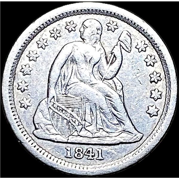 1841 Seated Liberty Dime NEARLY UNCIRCULATED