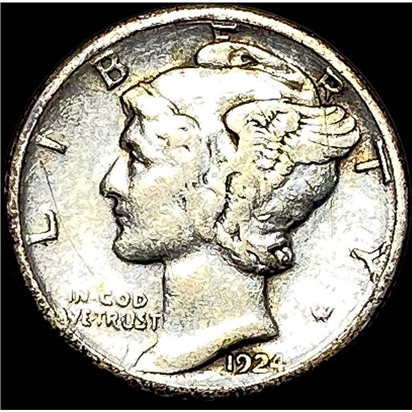 1924-S Silver Mercury Dime NEARLY  UNCIRCULATED