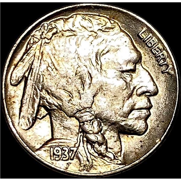 1937-D Nickel Five Cents (Buffalo Nickel)  CHOICE BU