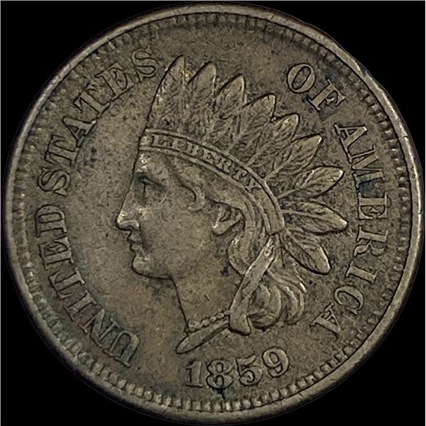1859 Copper-Nickel Indian Head Cent ABOUT UNCIRCULATED