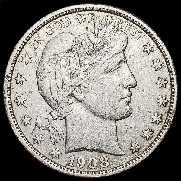 1908-S Barber Half Dollar NEARLY UNCIRCULATED