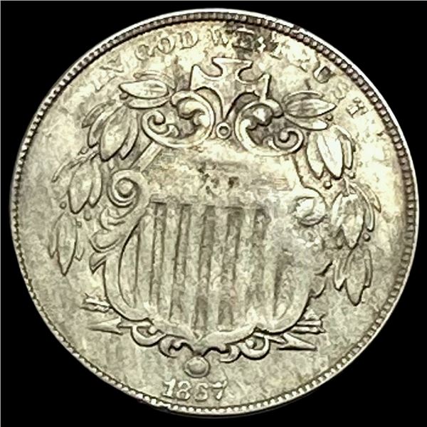 1867 Shield Nickel LIGHTLY CIRCULATED