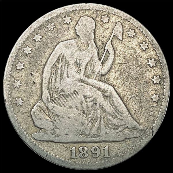 1891 Seated Liberty Half Dollar NICELY CIRCULATED