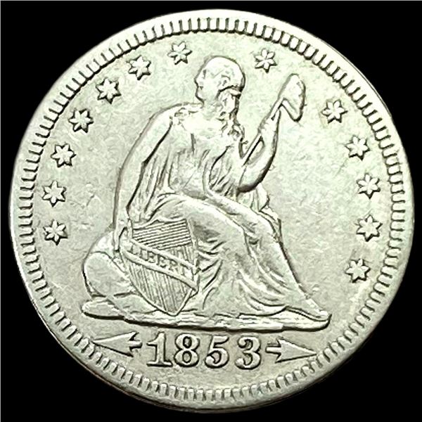 1853 Arrows Seated Liberty Quarter LIGHTLY CIRCULATED