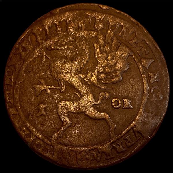 Sweden 1625 1 ÃƒÆ’Ã¢â‚¬â€œre Copper Coin. NICELY CIRCULAT