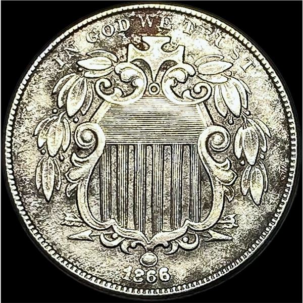 1866 Shield Nickel NEARLY UNCIRCULATED