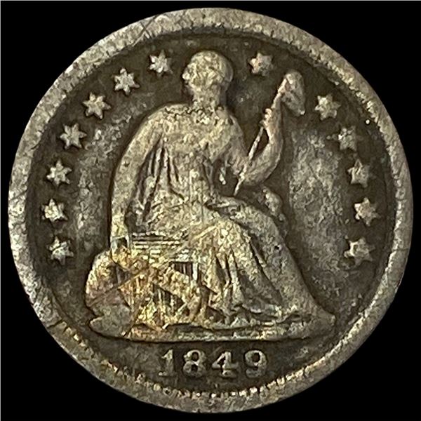 1849-O Seated Liberty Half Dime NICELY CIRCULATED