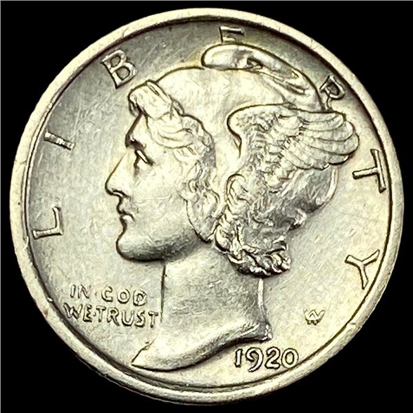 1920-S Silver Mercury Dime CHOICE AU