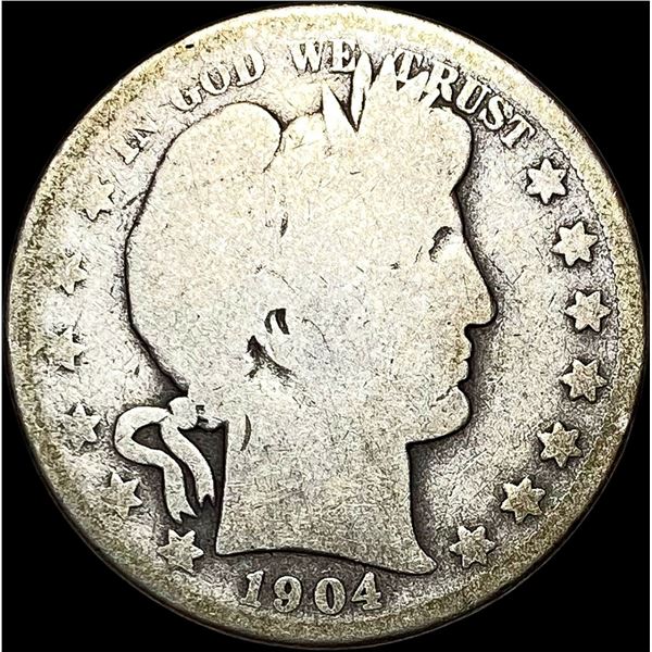 1904-S Silver Barber Half Dollar NICELY CIRCULATED
