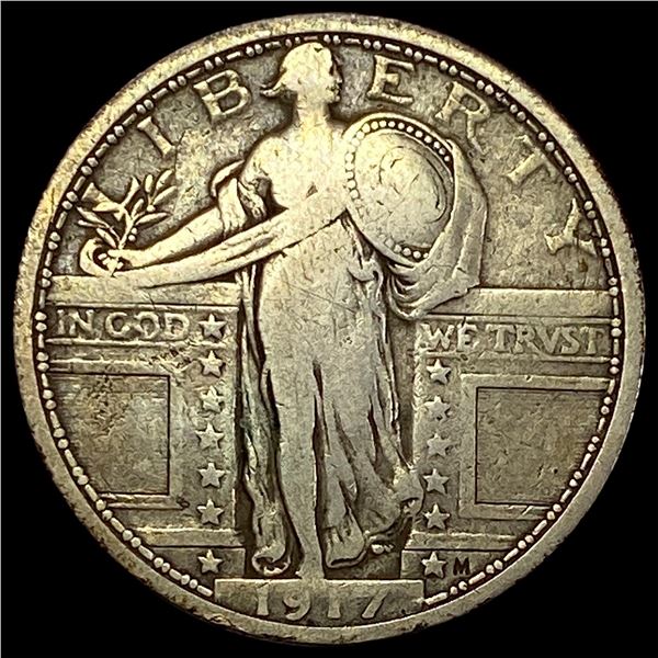 1917 Type 1 Standing Liberty Quarter NICELY CIRCULATED