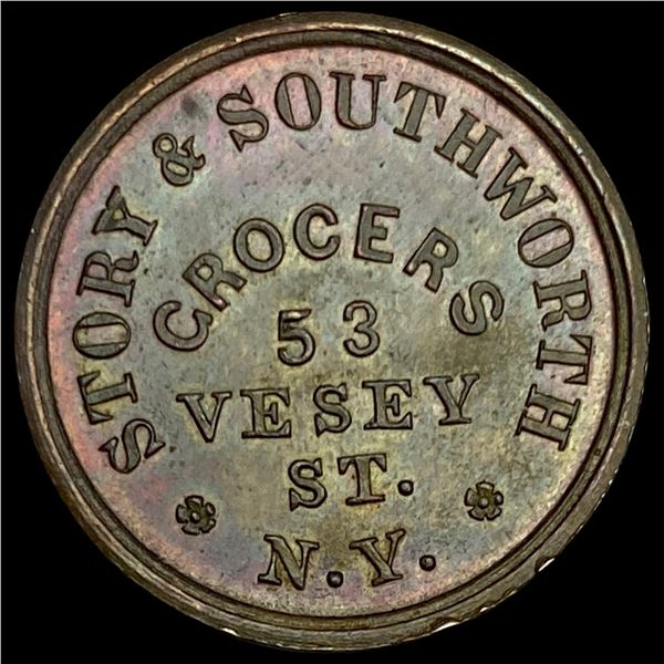 1863 Civil War Token Story & Southworth UNCIRCULATED