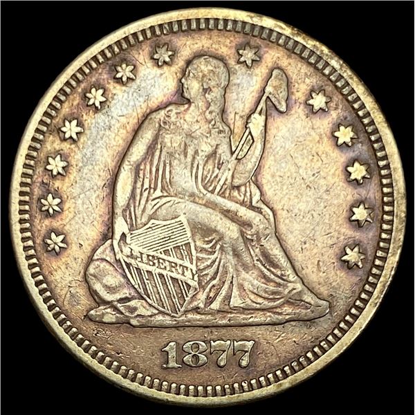 1877 Seated Liberty Quarter NEARLY UNCIRCULATED