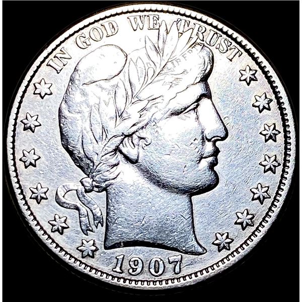 1907-O Silver Barber Half Dollar NEARLY  UNCIRCULATED