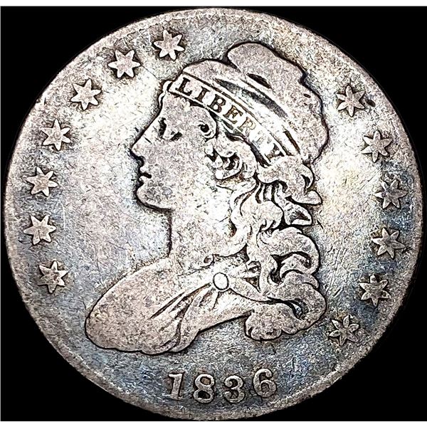 1836 Capped Bust Half Dollar LIGHTLY  CIRCULATED