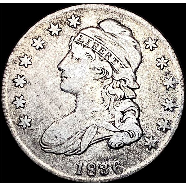 1836 Capped Bust Half Dollar LIGHTLY  CIRCULATED