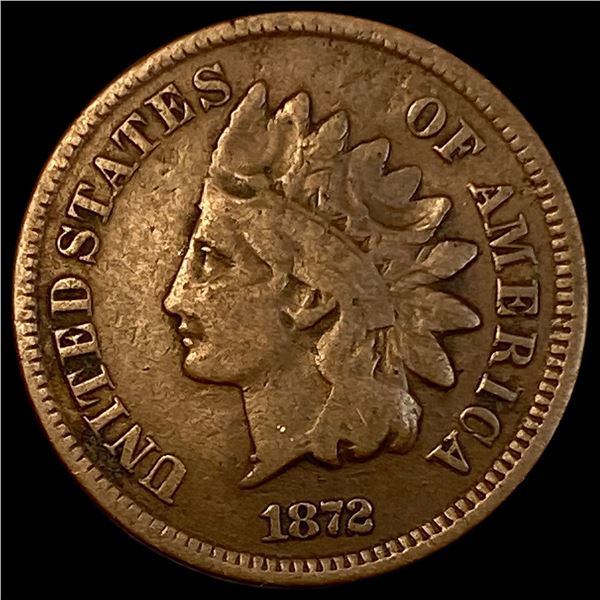 1872 Indian Head Cent NICELY CIRCULATED
