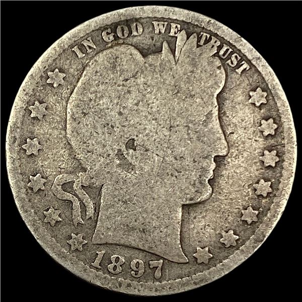 1897-O Silver Barber Quarter NICELY  CIRCULATED