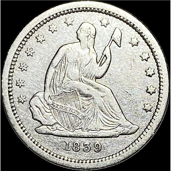 1839 Seated Liberty Quarter LIGHTLY CIRCULATED