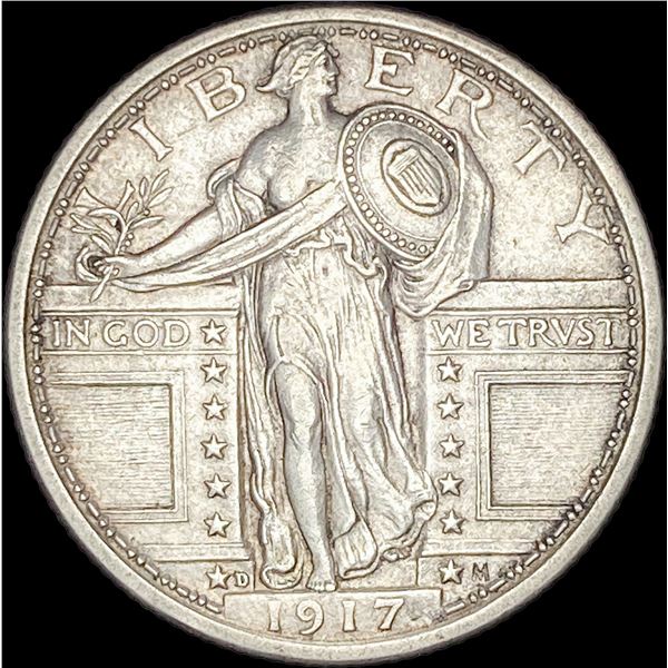 1917-D Silver Standing Liberty Quarter CHOICE  AU