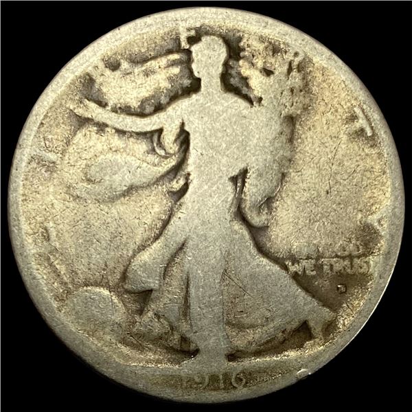 1916-D Silver Walking Liberty Half Dollar  NICELY CIRCULATED