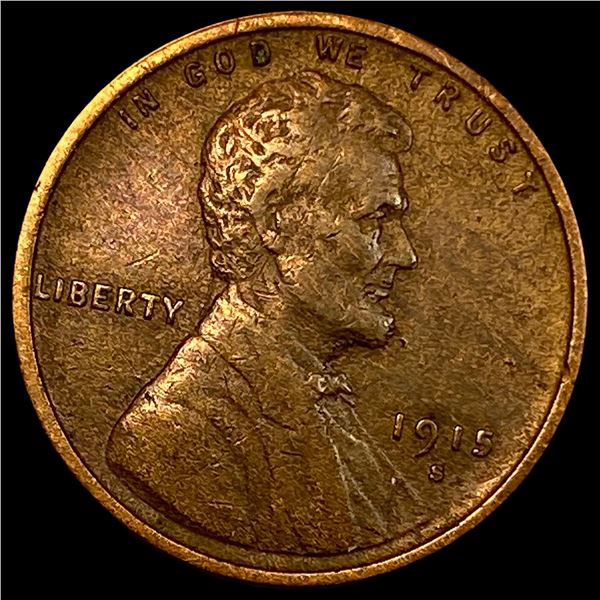 1915-S Lincoln Wheat Cent NEARLY UNCIRCULATED