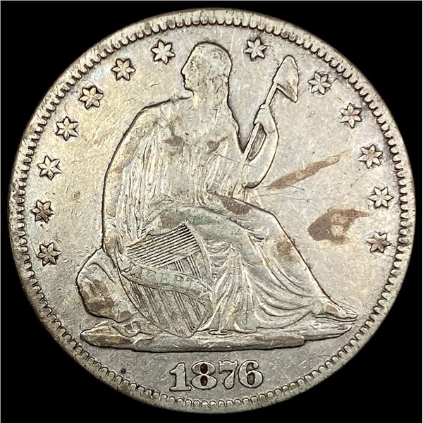 1876 Seated Liberty Half Dollar LIGHTLY  CIRCULATED