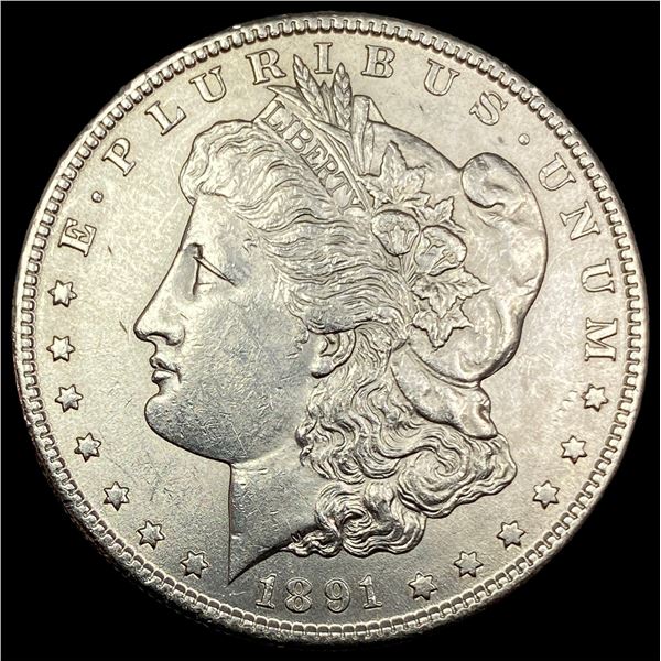 1891-S Silver Morgan Dollar CHOICE AU